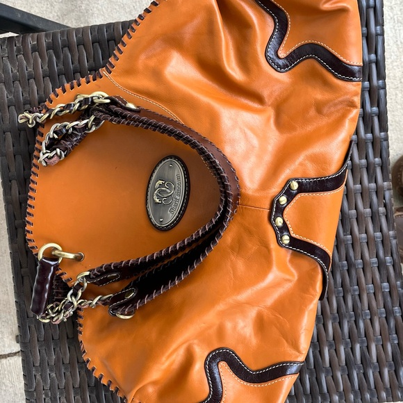 Sharif Since 1827 Leather Fringe Studded Zodiac Bag Vintage 1980s - Picture 3 of 6